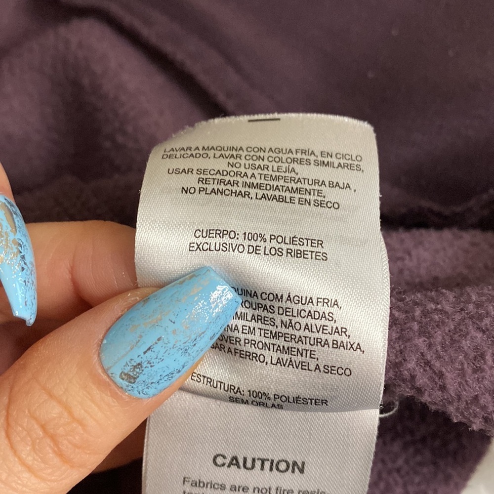 Columbia Women’s Fleece Purple Zip Jacket - Picture 6 of 6